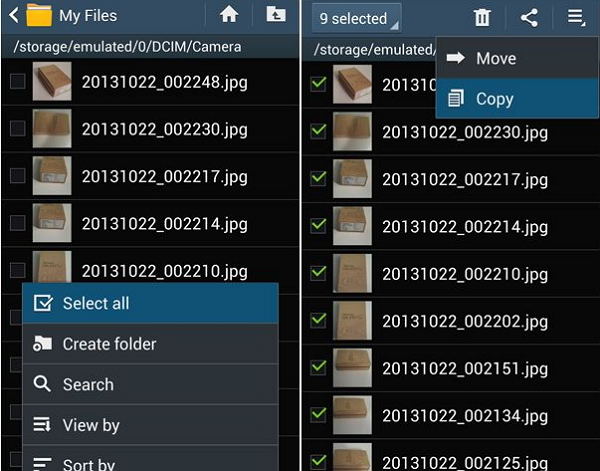 move photos from android to sd card