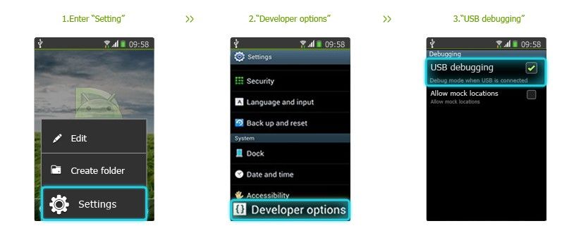 enable usb debugging for android 4.0