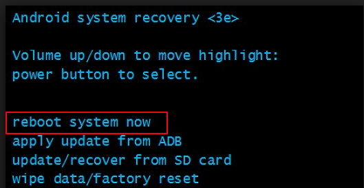 exit android device out of recovery mode