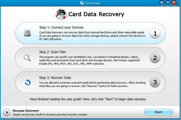  card data recovery