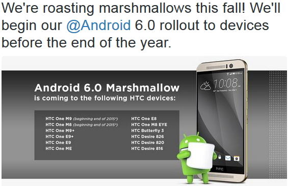 htc android 6.0 rollout