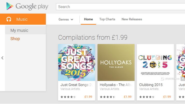 log into google play music