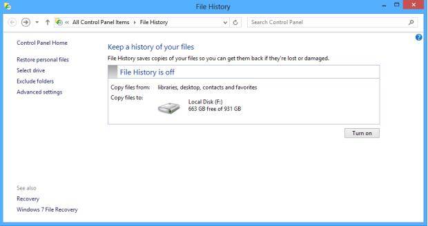 enable file history