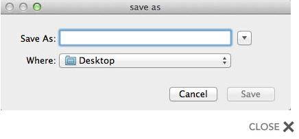 choose a location to save files