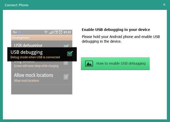 enable usb debugging