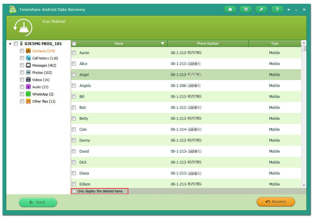 recover deleted data from android