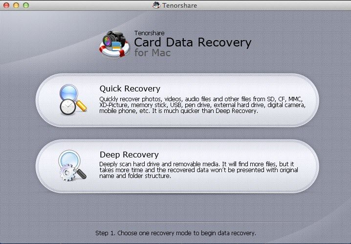 card data recovery for mac