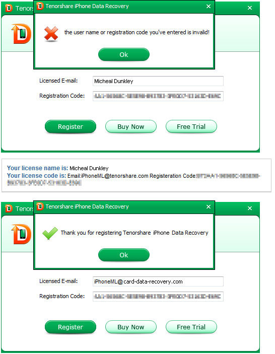 regist fail